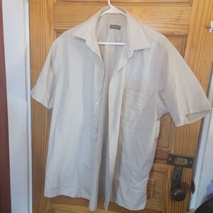 Van Heusen Men's Casual Button Down Shirt - Light Tan